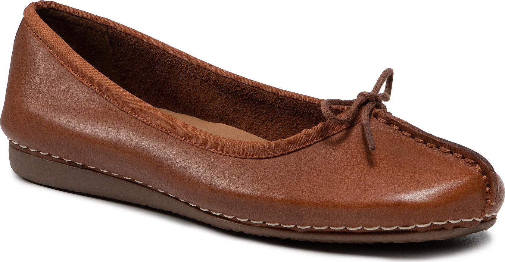 Baleríny Clarks Freckle Ice 203529304 Dark Tan Lea