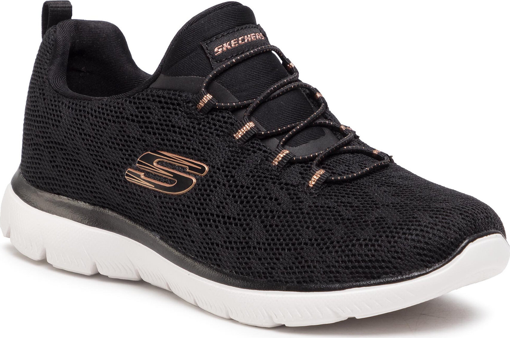 Boty Skechers Leopard Spot 149037/BKRG Black/Rose Gold