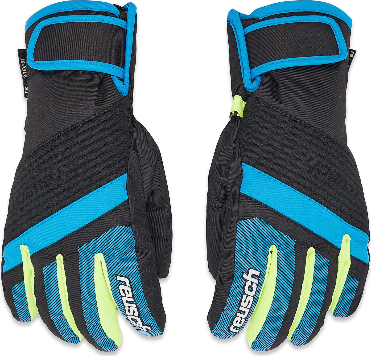 Lyžiarske rukavice Reusch Duke 6261212 Black/Brilliant Blue/Safety Yellow 7002