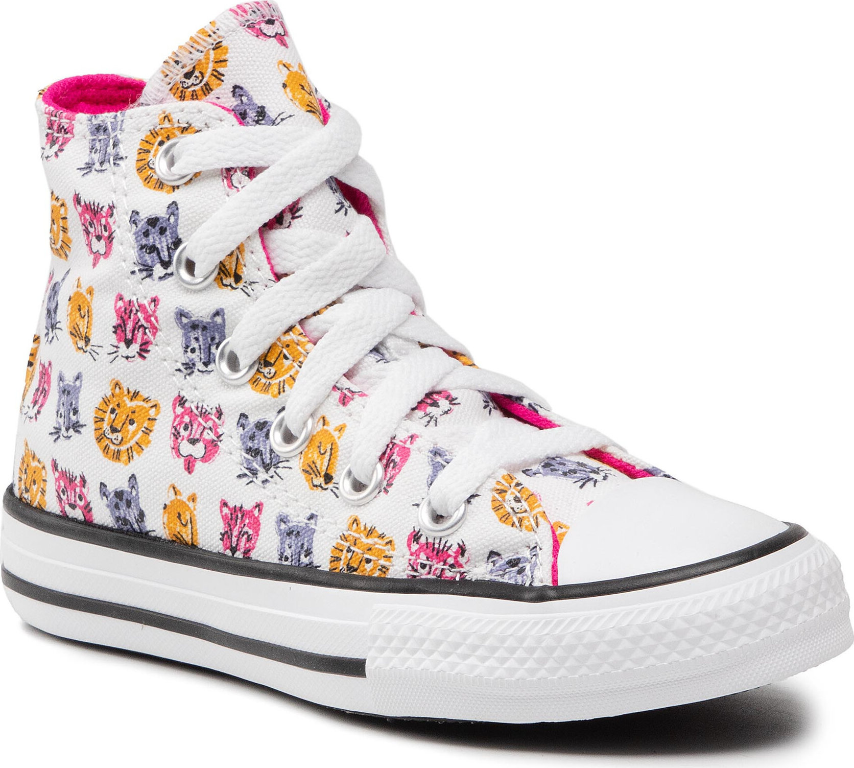 Plátenky Converse Ctas Hi 671706C White/Prime Pink/B