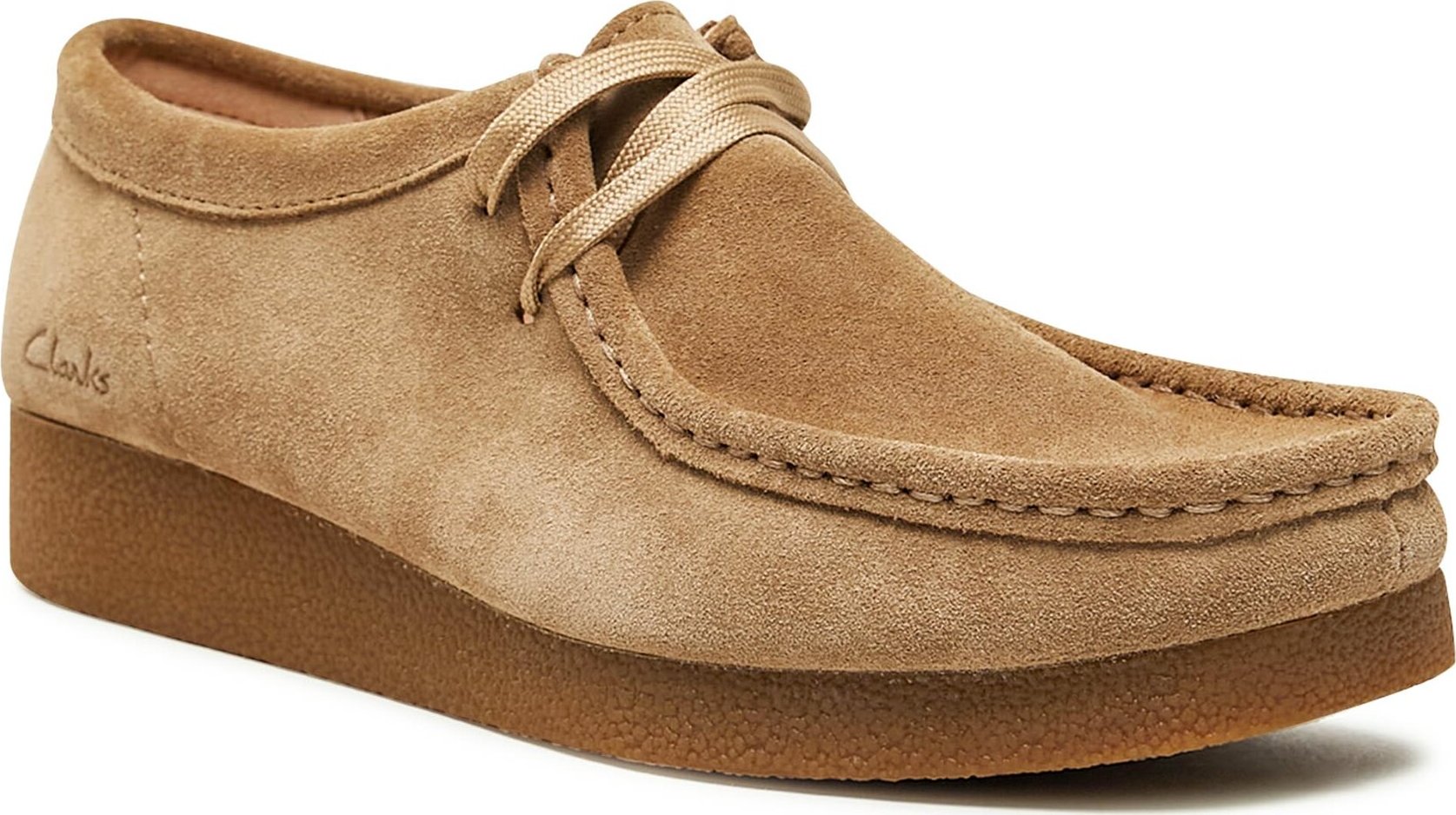 Polobotky Clarks WallabeeEvoSh 261747474 Dark Sand Suede