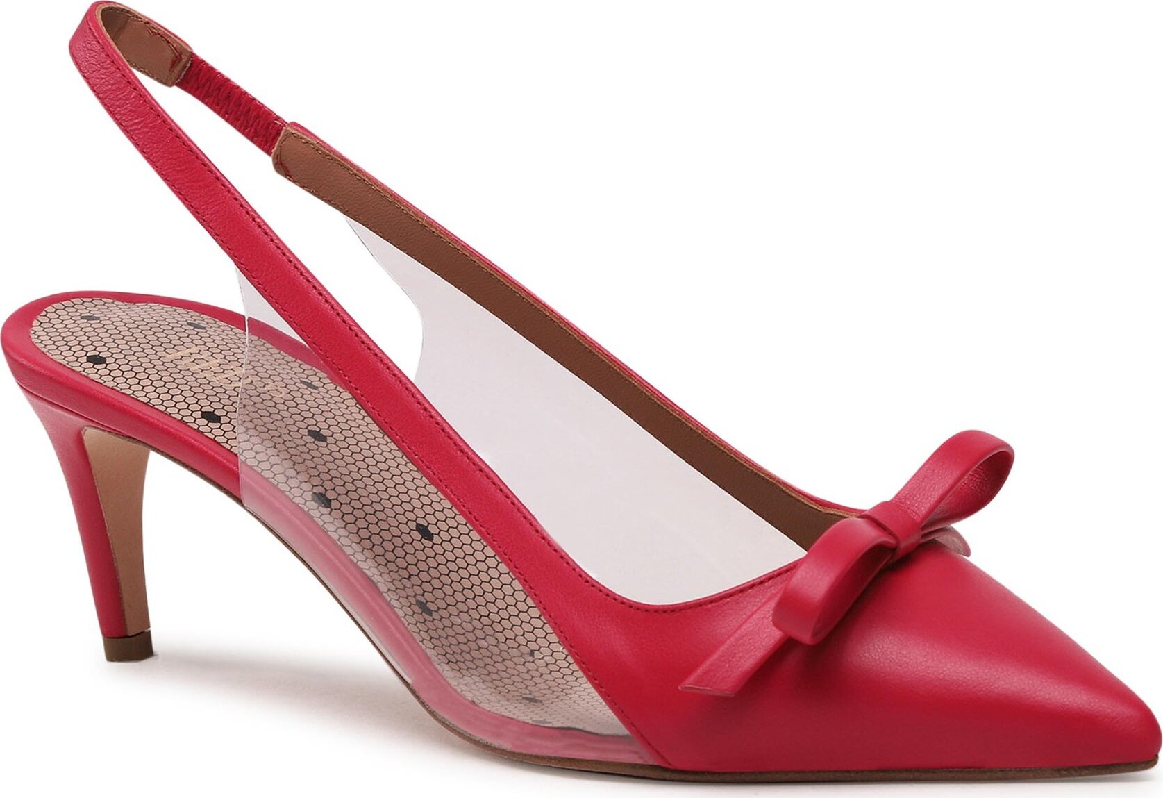 Sandále Red Valentino 2Q2S0C04SIA Magenta/Trasparente