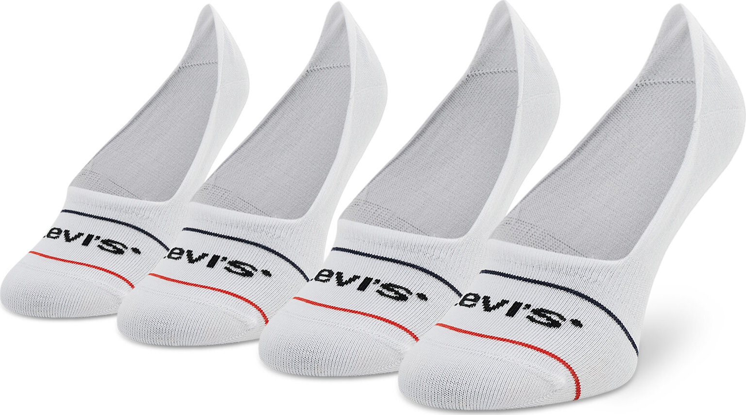 Súprava 2 párov krátkych ponožiek unisex Levi's® 701219508 White/Blue/Red