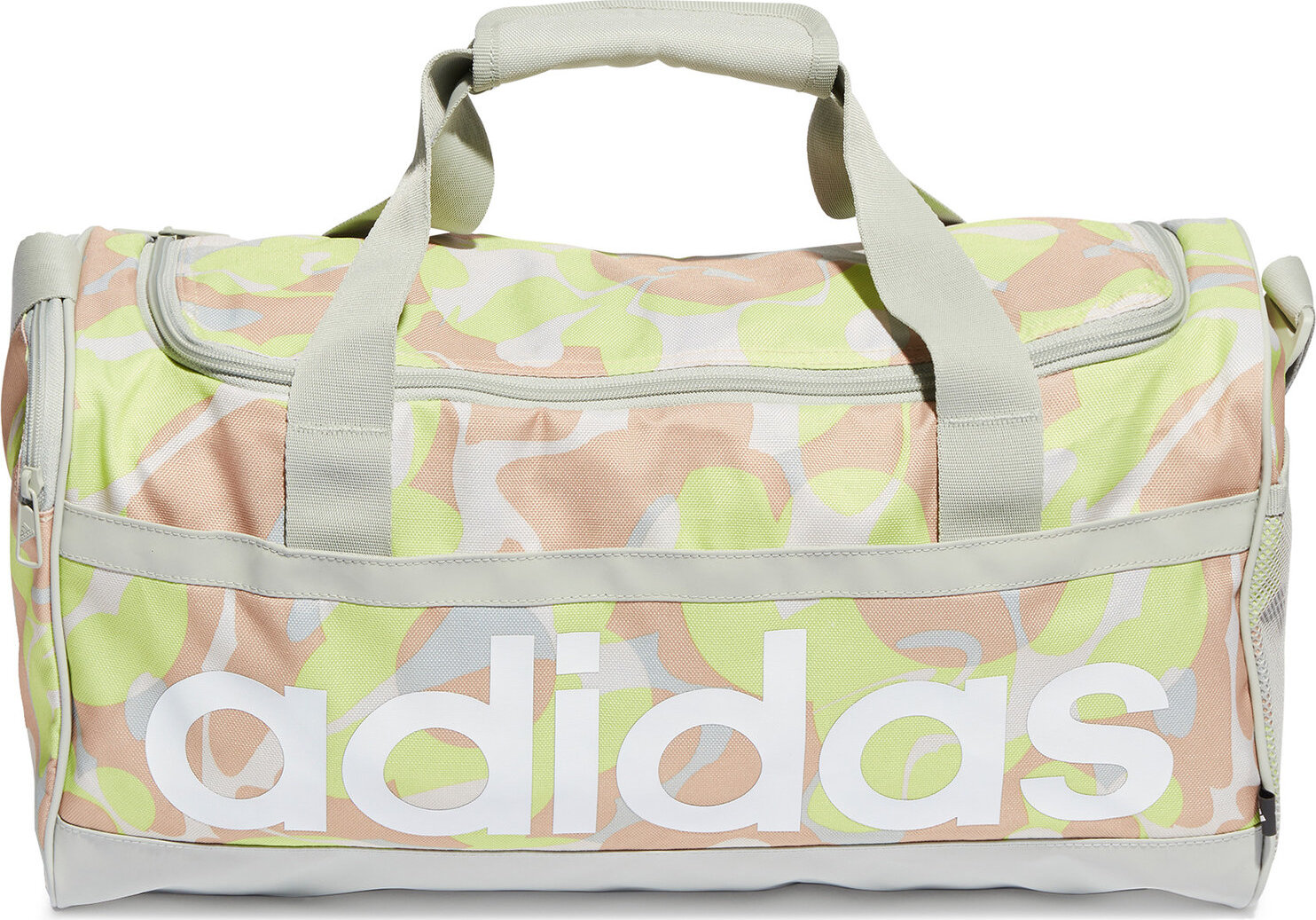 Taška adidas Linear Graphic Duffel Bag (Small) IJ5638 Multco/Wonsil/White