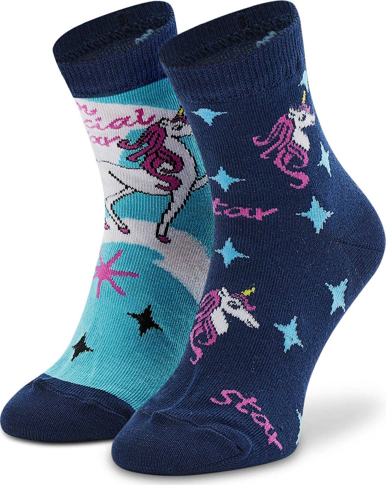 Vysoké detské ponožky Todo Socks Unicorn Multicolor