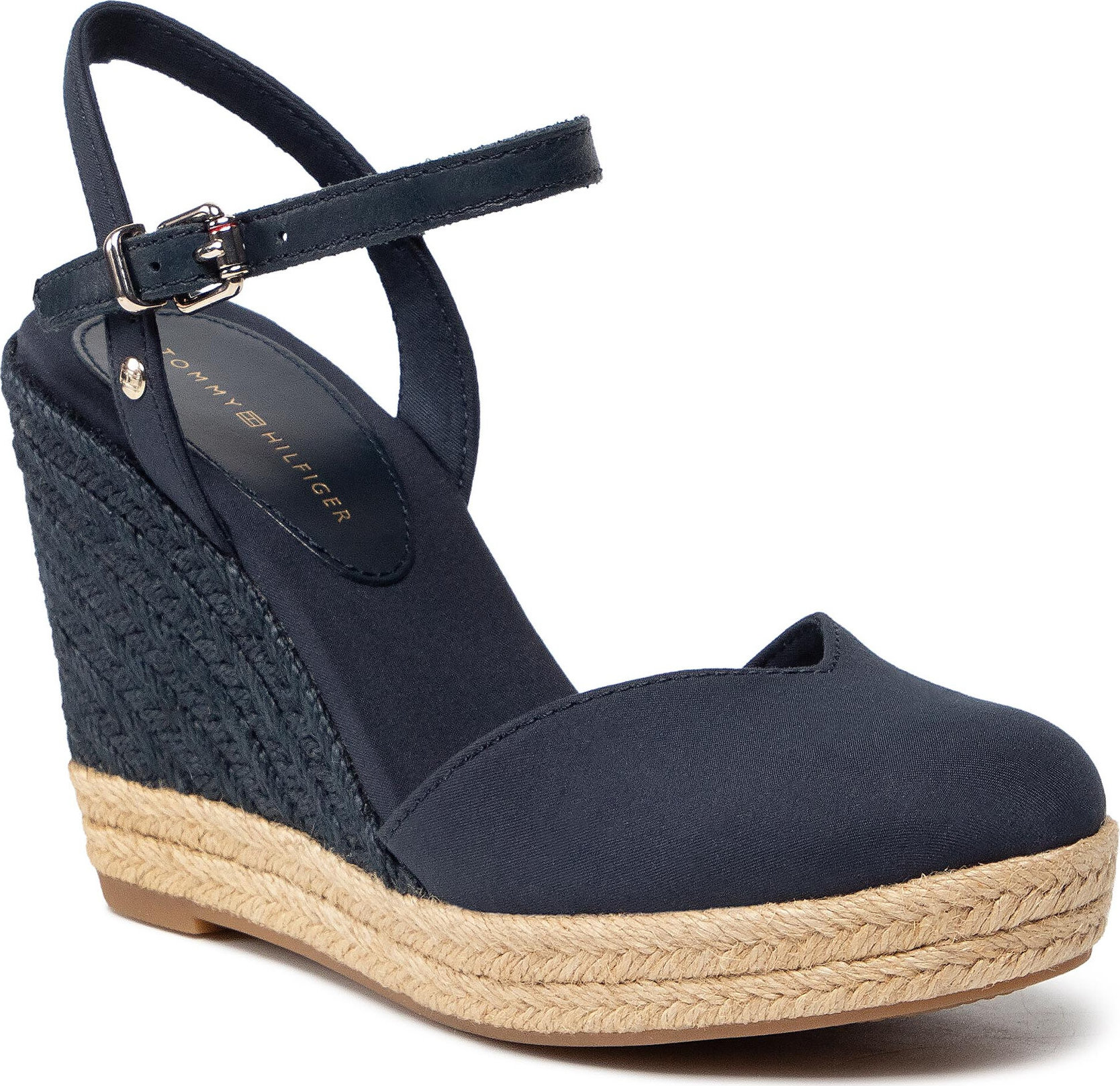 Espadrilky Tommy Hilfiger Basic Closed Toe High Wedge FW0FW04786 Desert Sky DW5