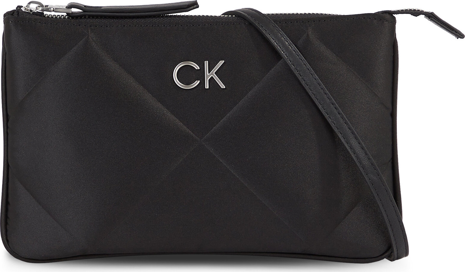 Kabelka Calvin Klein Re-Lock Quilt Crossbody - Satin K60K611299 Ck Black BAX