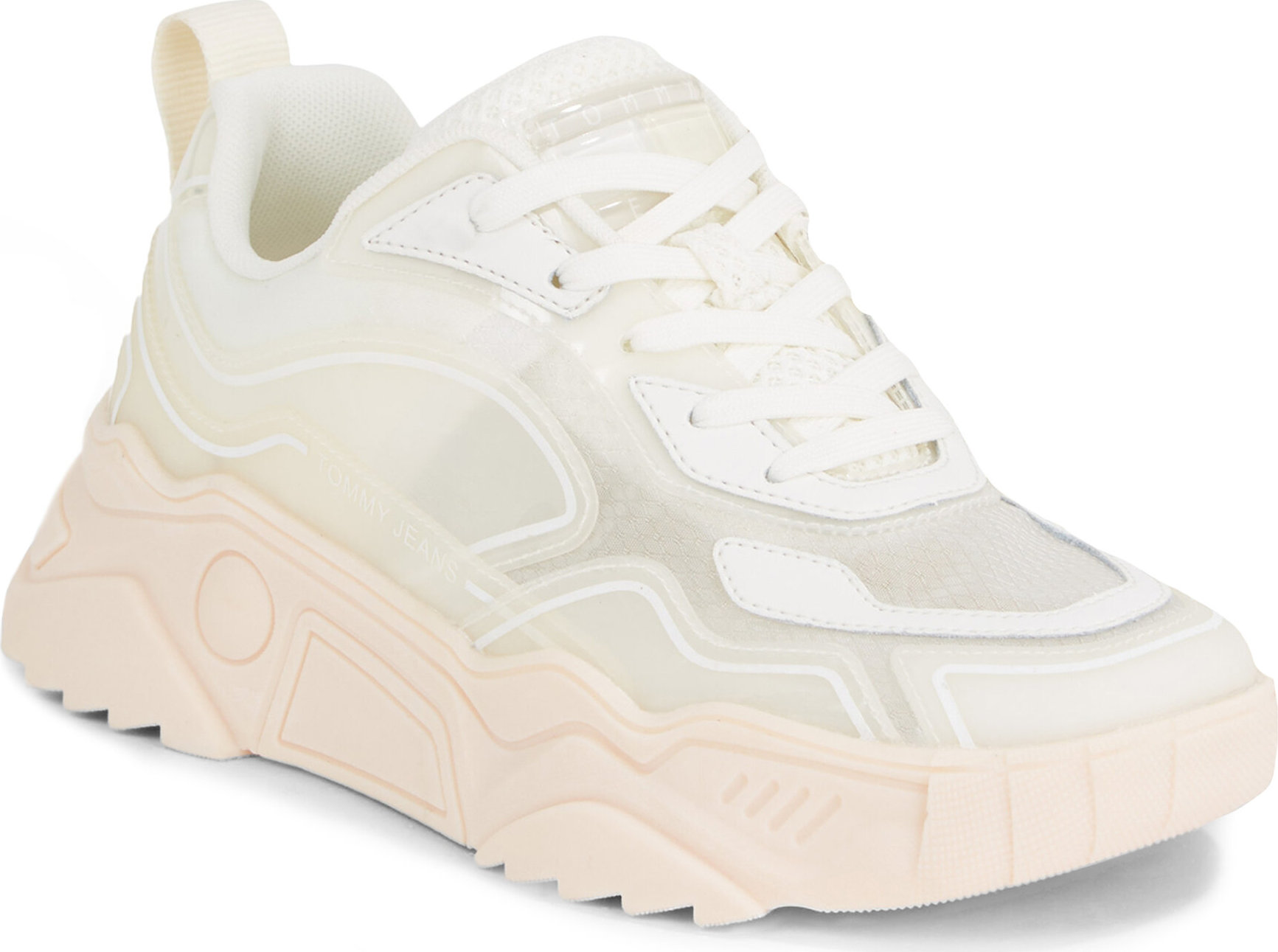 Sneakersy Tommy Jeans Chunky Runner EN0EN02190 Creamy White YBI