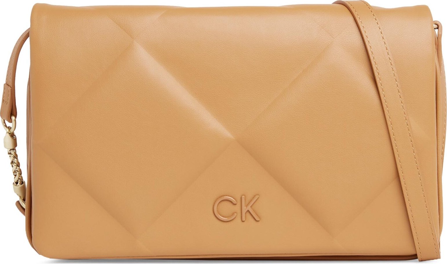 Kabelka Calvin Klein Re-Lock Quilt Shoulder Bag K60K611021 Brown Sugar GA5