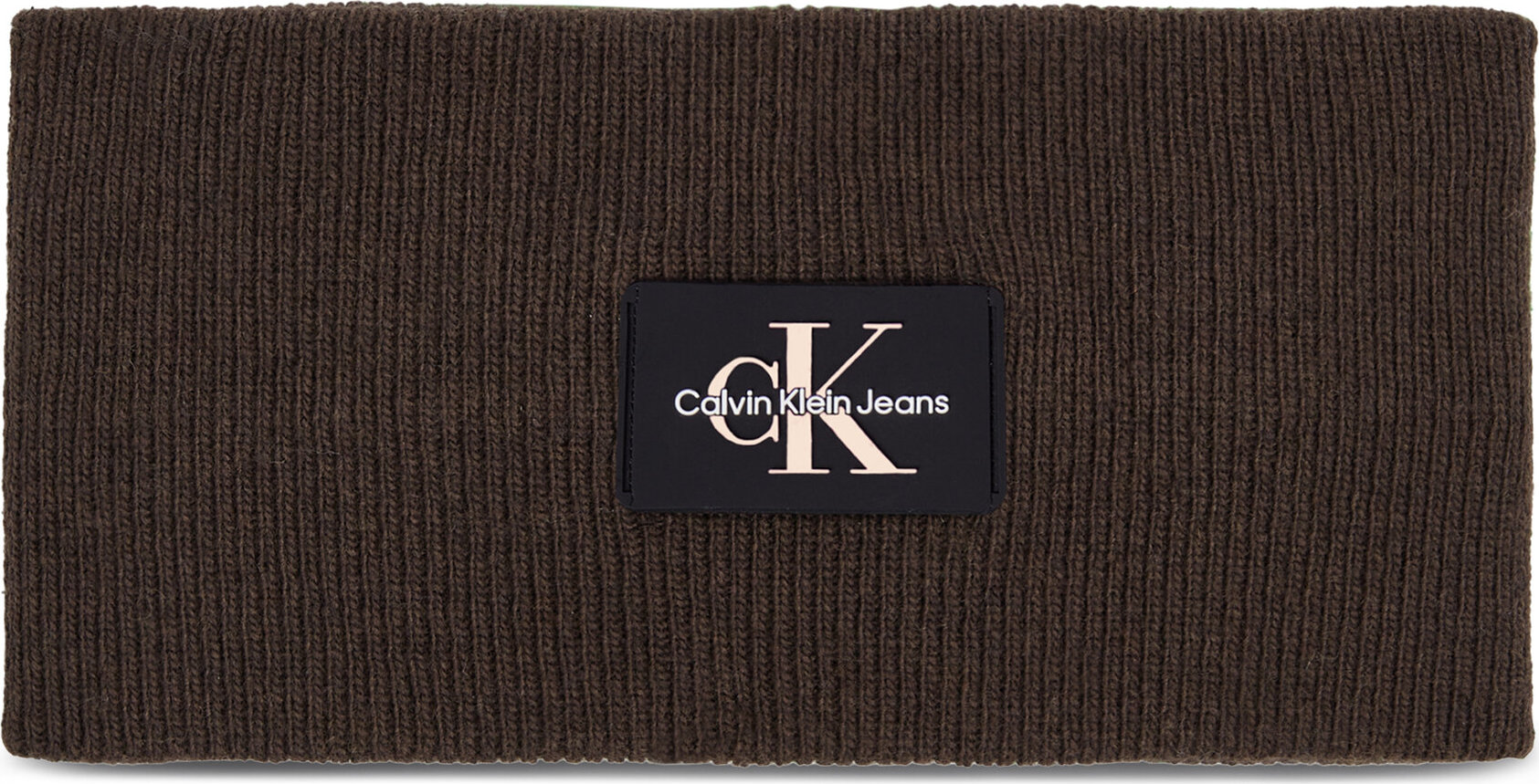 Textilní čelenka Calvin Klein Jeans Monologo Rubber Headband K60K611258 Dark Chestnut GT8