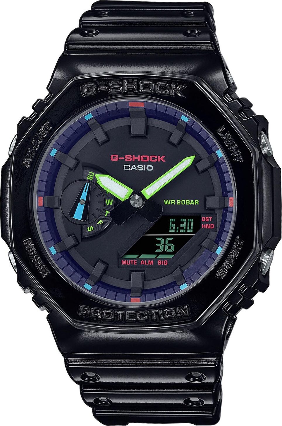 Hodinky G-Shock GA-2100RGB-1AER Black/Black