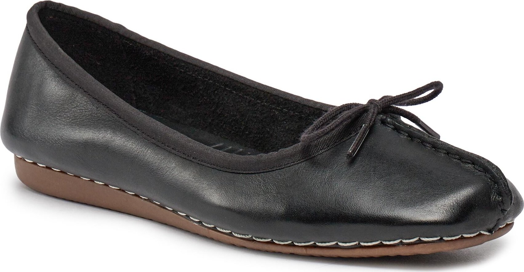 Baleríny Clarks Freckle Ice 203529294 Black Leather