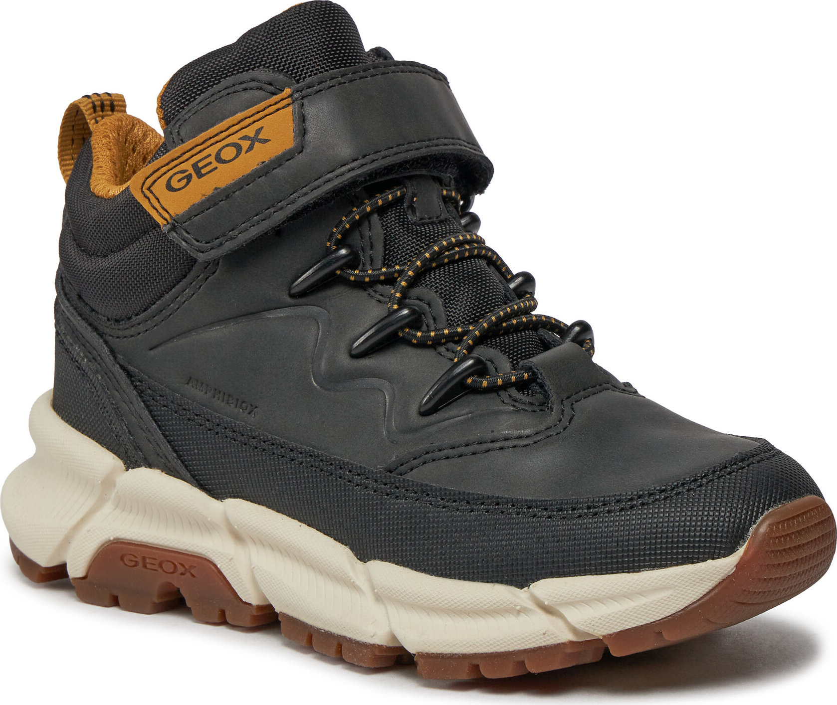 Kozačky Geox J Flexyper Plus Boy J36LCG 0MEFU C9241 M Black/Dk Yellow