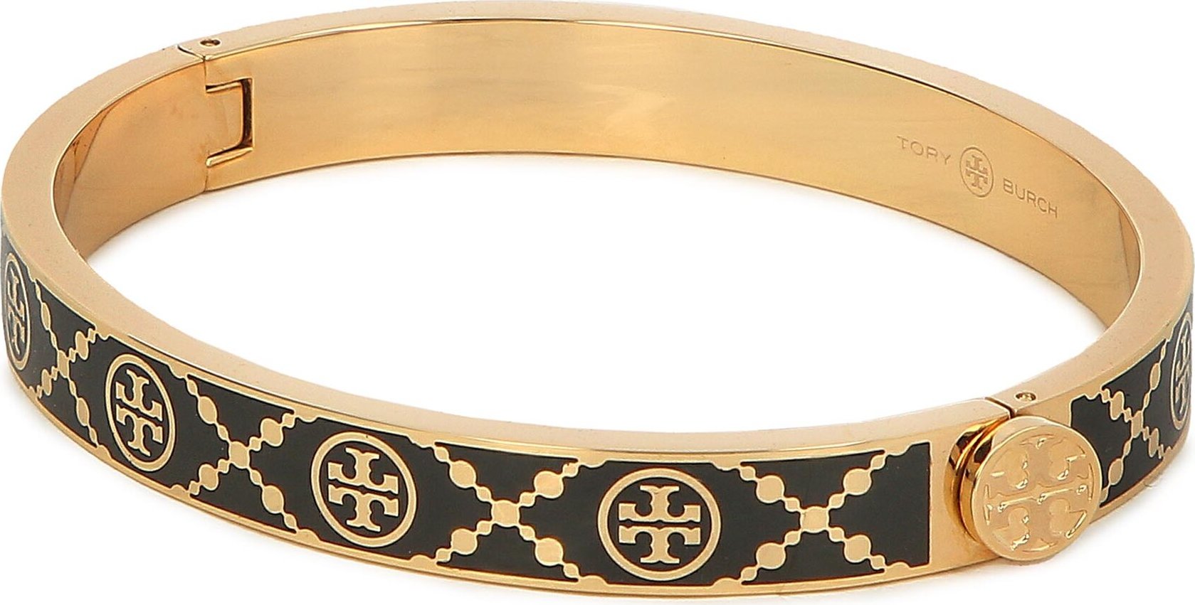 Náramek Tory Burch T Monogram Hinge Bracelet 150568 Tory Gold / Black 720