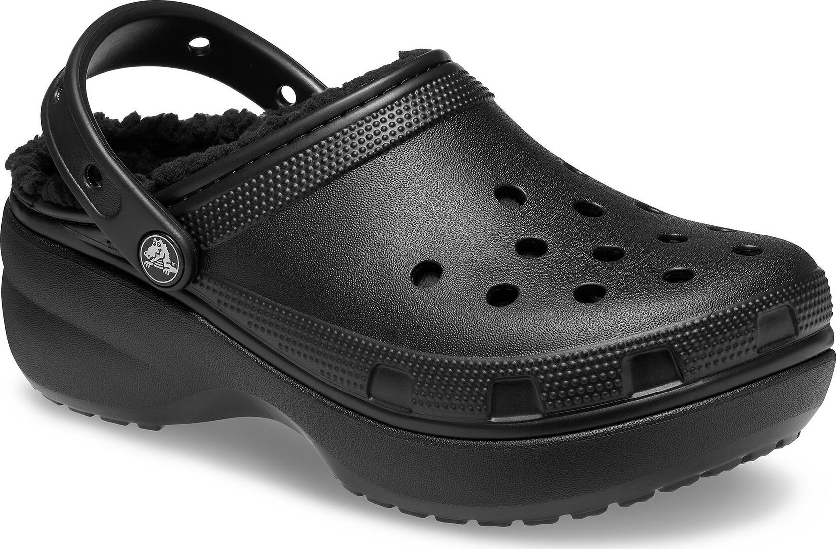 Nazouváky Crocs Crocs Classic Platform Lined Clog W 207938 Black 001