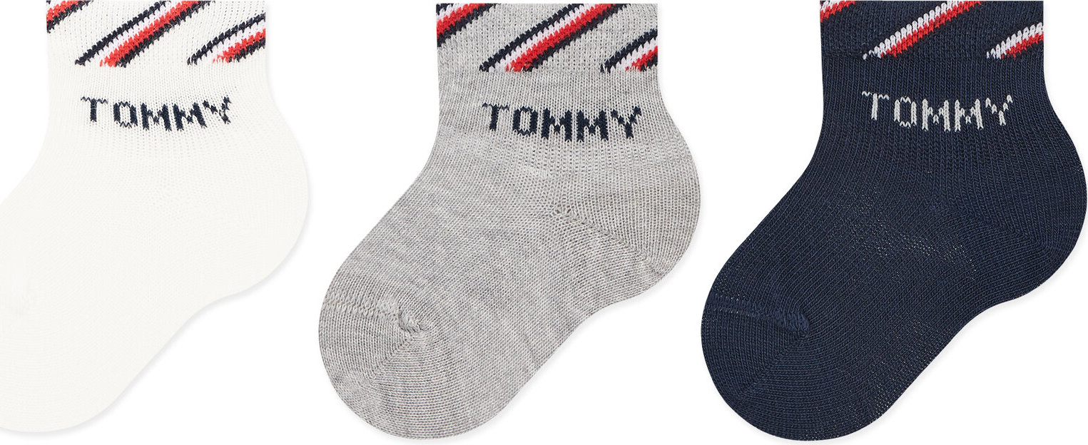 Sada 3 párů dětských vysokých ponožek Tommy Hilfiger 701220277 Original