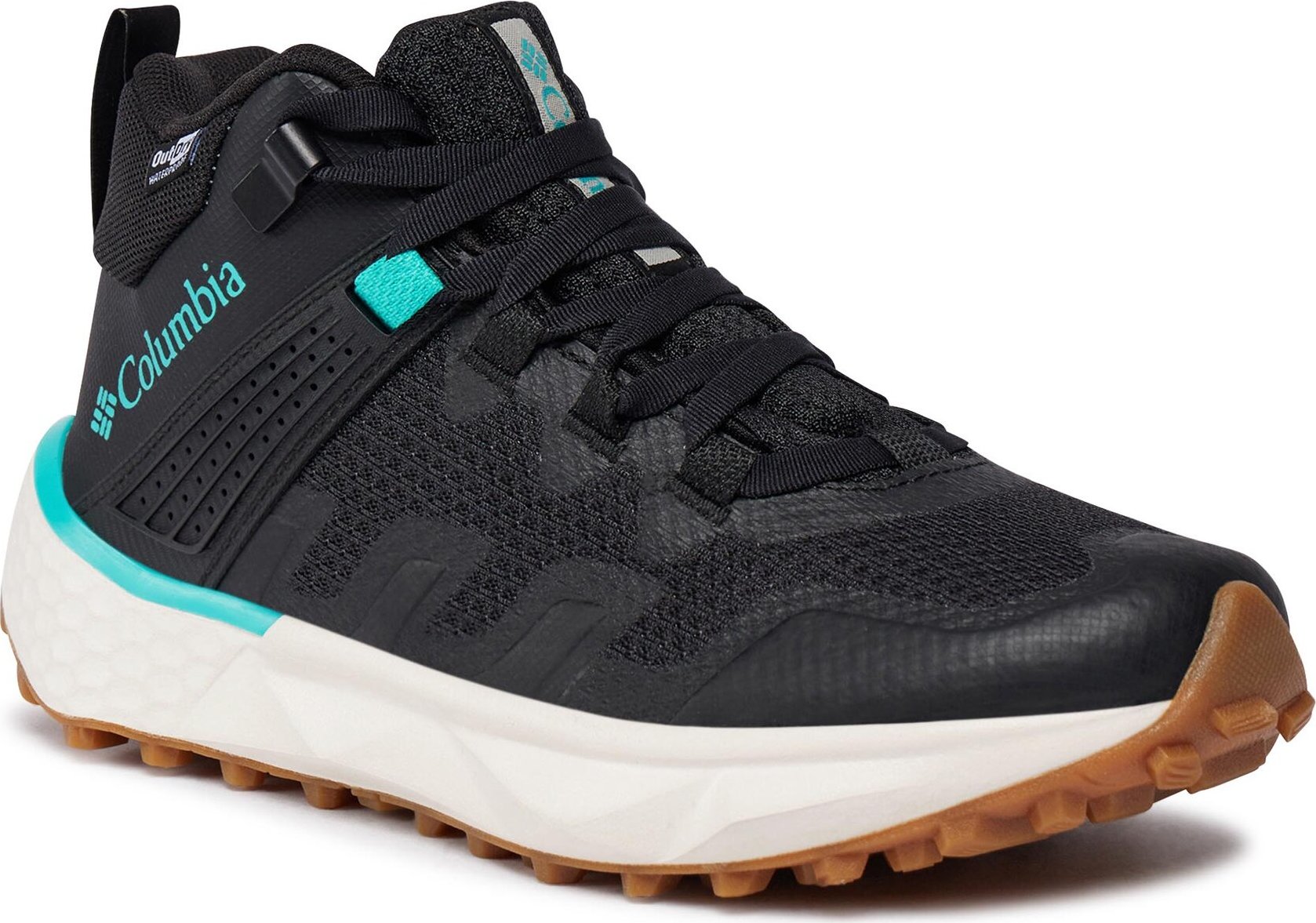 Trekingová obuv Columbia Facet™ 75 Mid Outdry™ 2027201 Black/ Bright Aqua 010