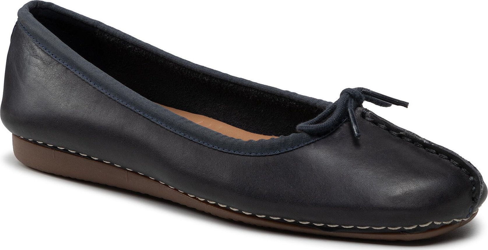 Baleríny Clarks Freckle Ice 203529324 Navy Leather