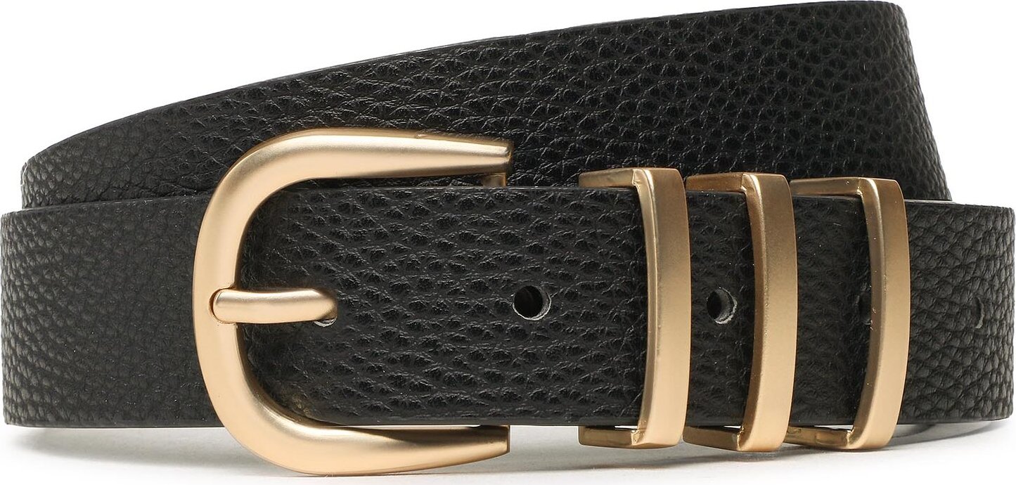 Dámský pásek Pieces Pclea Jeans Belt Noos 17082261 Black/Black w/Go