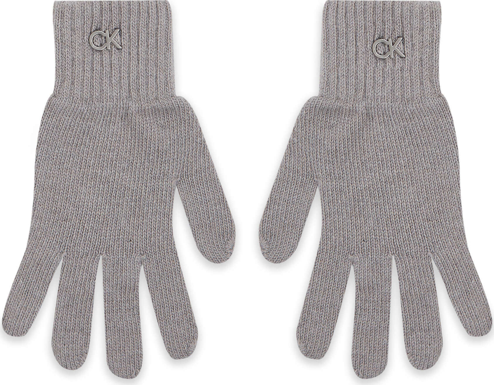 Dámské rukavice Calvin Klein Re-Lock Knit Gloves K60K611164 Mid Grey Heather P4A