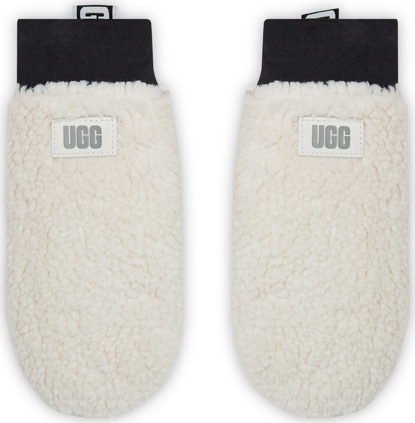 Dámské rukavice Ugg W Sherpa Mitten W Logo Tape 21631 Nimbus