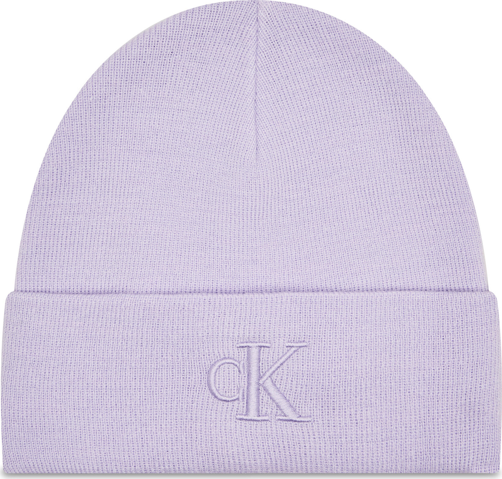 Čepice Calvin Klein Jeans Monogram Embro Beanie K60K612319 Fialová