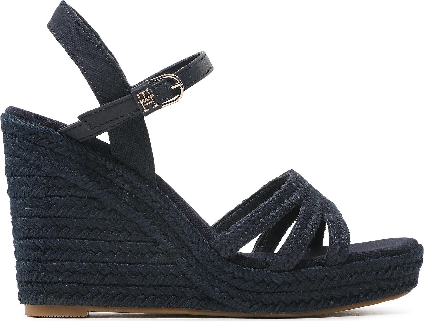 Espadrilky Tommy Hilfiger Essential Basic Wedge Sandal FW0FW07220 Tmavomodrá