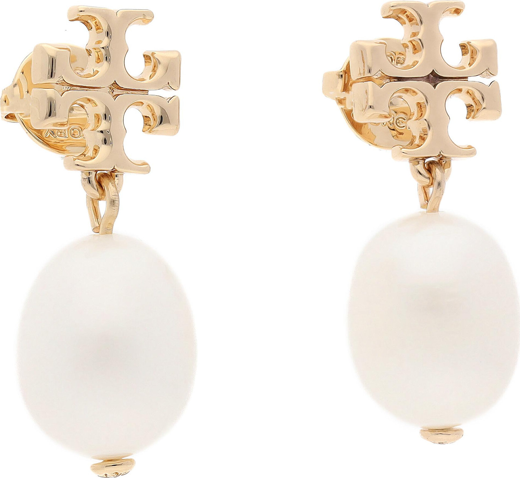 Naušnice Tory Burch Kira Pearl Drop Earring 65156 Bílá