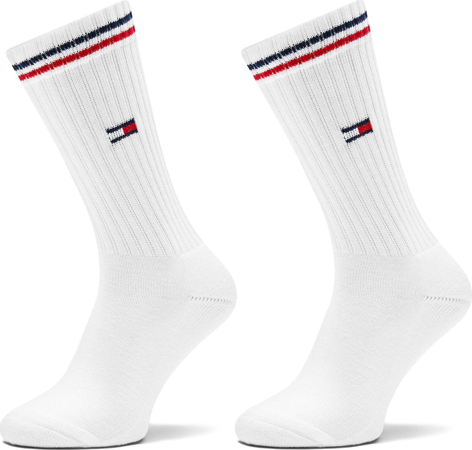 Sada 2 párů dámských vysokých ponožek Tommy Hilfiger 701228176 Bílá