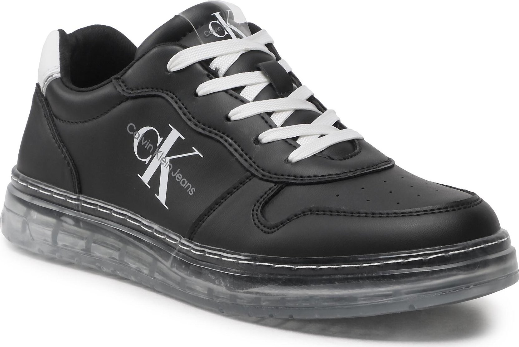 Sneakersy Calvin Klein Jeans Low Cut Lace-Up Sneaker V3X9-80554-1355 S Černá