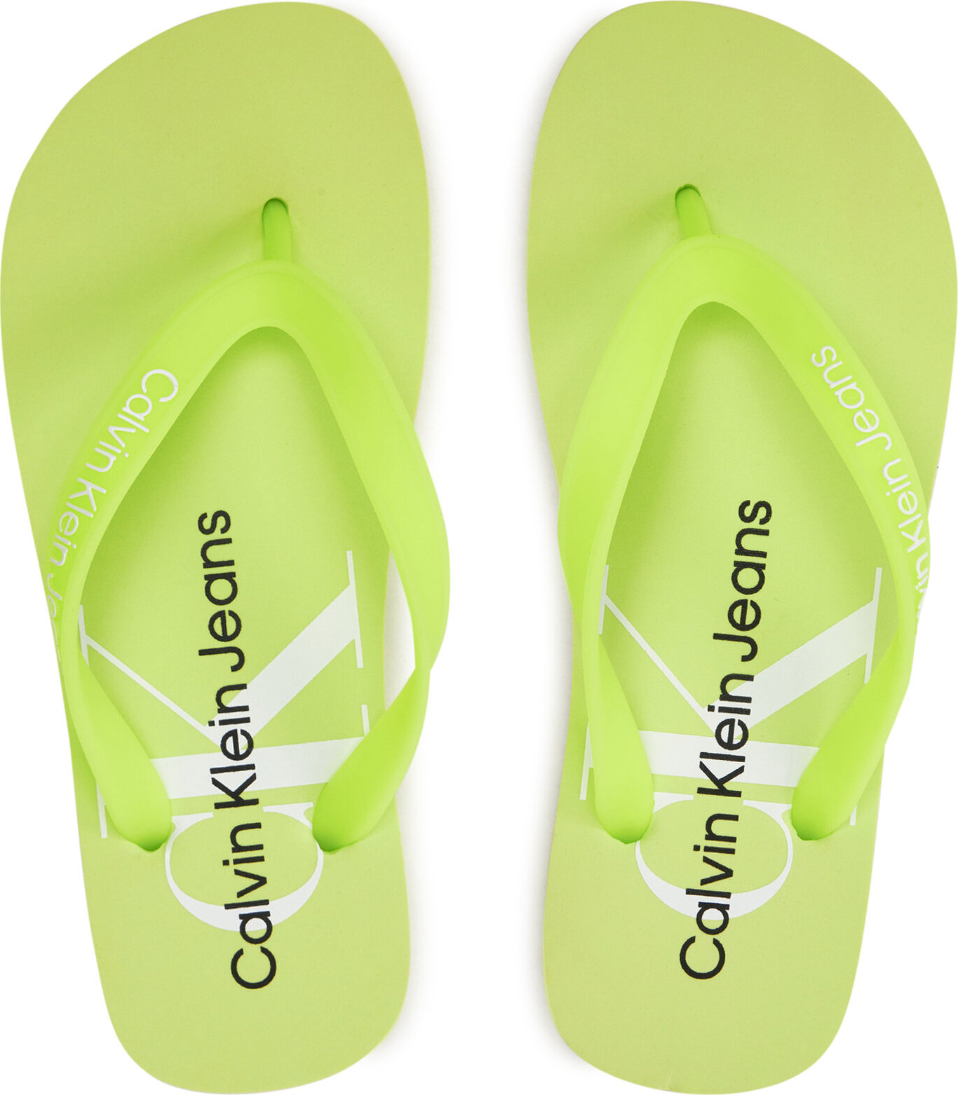 Žabky Calvin Klein Jeans Beach Sandal Monologo Tpu YW0YW01246 Zelená