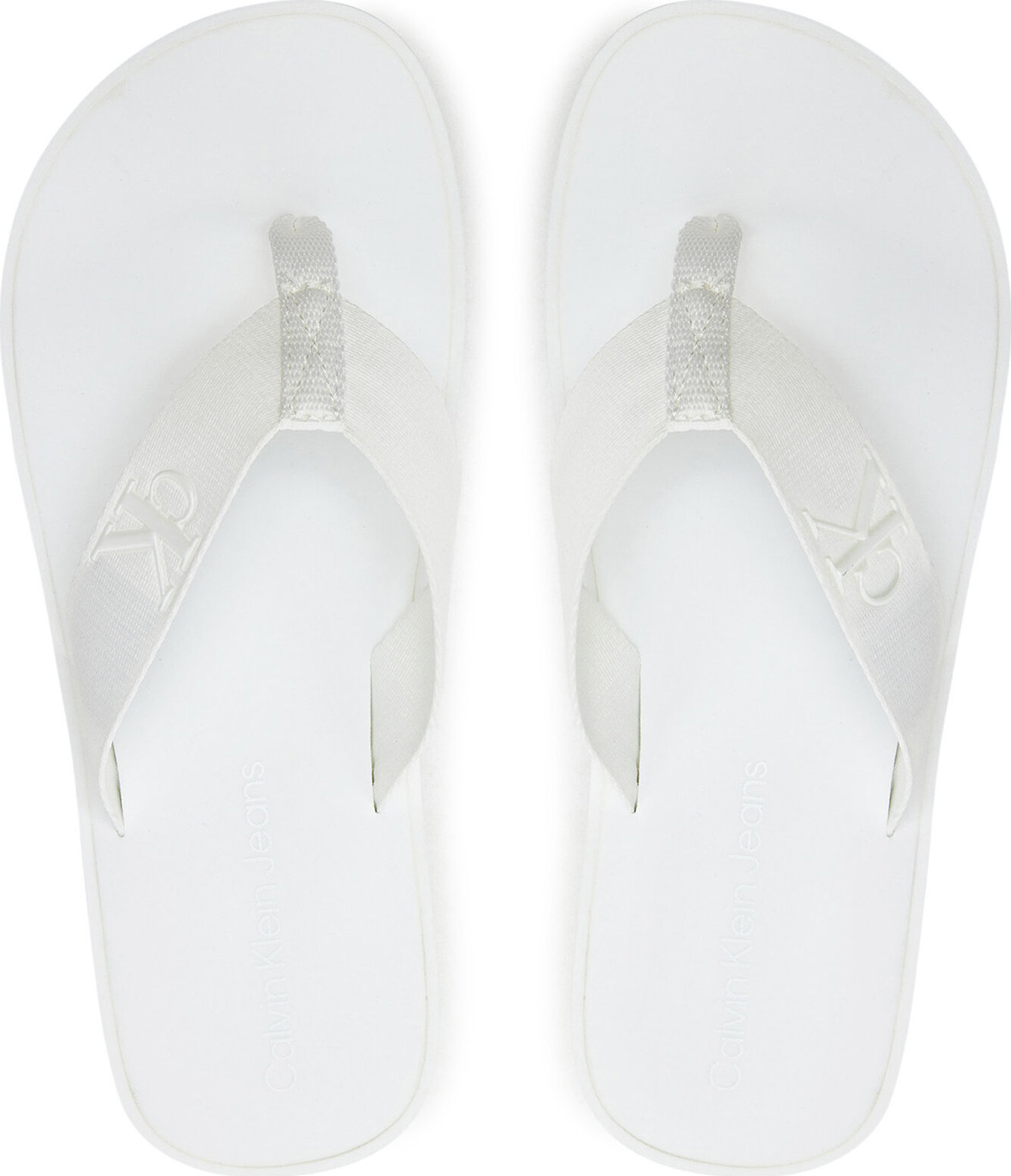 Žabky Calvin Klein Jeans Flatform Flipflop Jelly YW0YW01398 Bílá