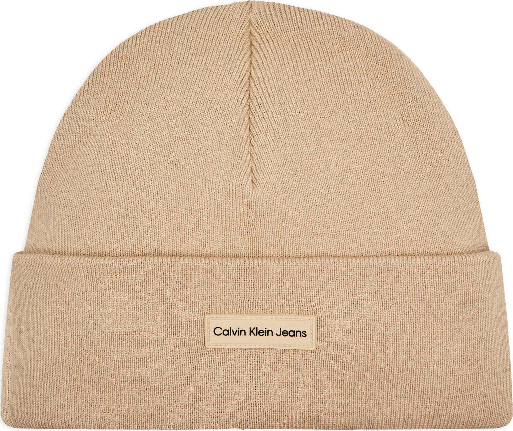 Čepice Calvin Klein Jeans Inst Patch Beanie K50K512142 Béžová