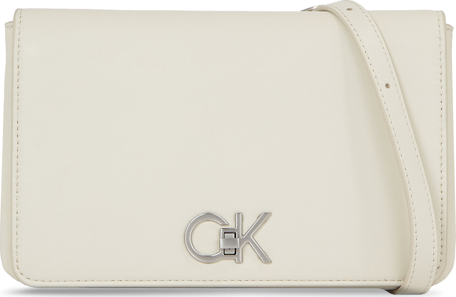 Kabelka Calvin Klein Re-Lock Double Gusett Xbody K60K611531 Écru