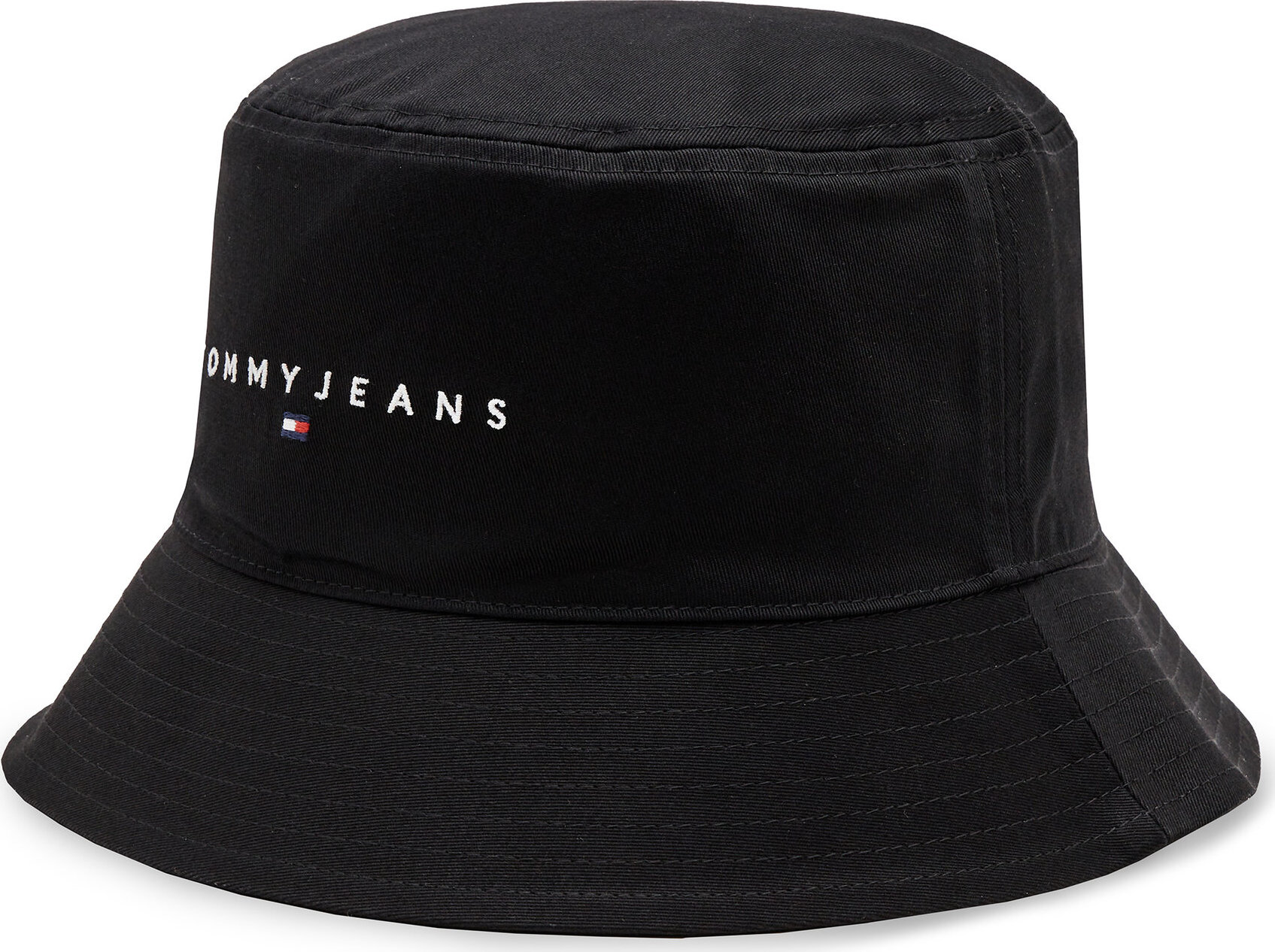 Klobouk Tommy Jeans Tjm Linear Logo Bucket Hat AM0AM12895 Černá