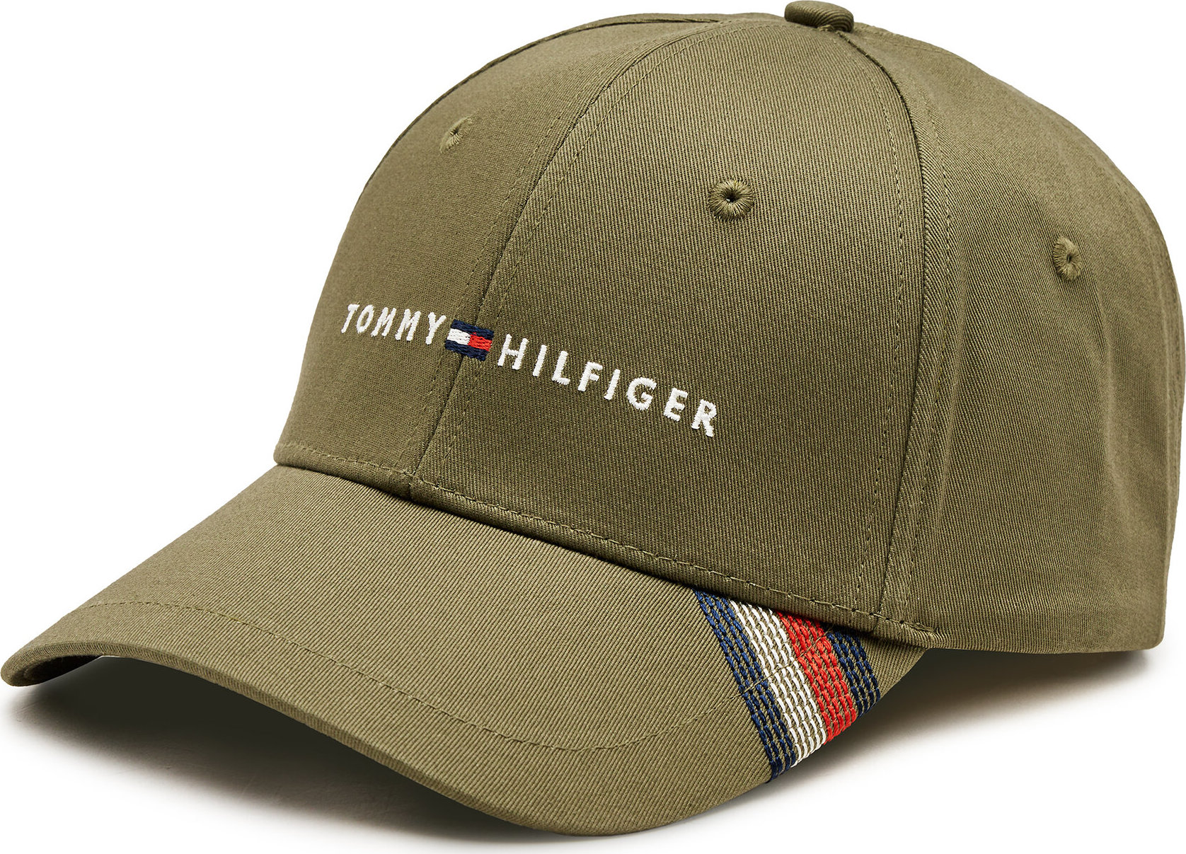 Kšiltovka Tommy Hilfiger Foundation Cotton 6 Panel Cap AM0AM12532 Khaki