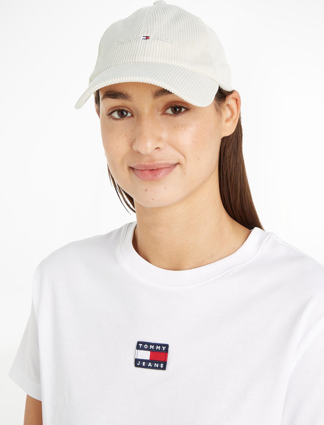 Kšiltovka Tommy Jeans Im Tju Sport Corduroy Cap AU0AU01807 Écru