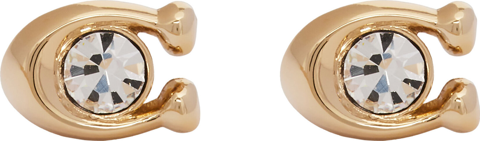 Naušnice Coach Signature Stone Stud Earrings 37440614GLD110 Zlatá