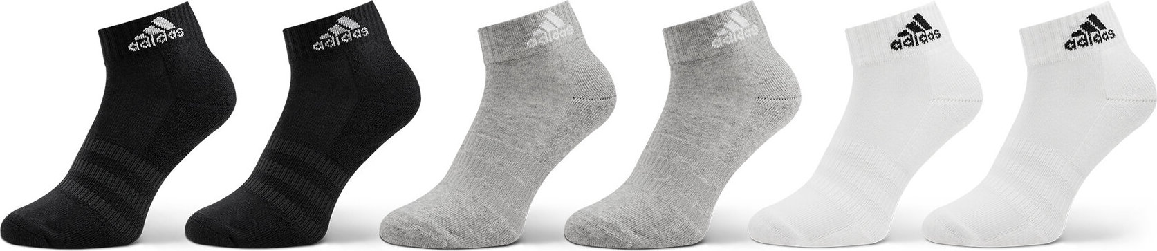 Nízké ponožky Unisex adidas Cushioned Sportswear Ankle Socks 6 Pairs IC1292 Šedá