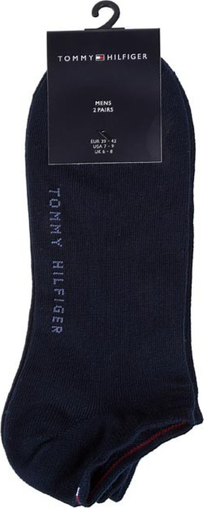 Sada 2 párů nízkých ponožek unisex Tommy Hilfiger 342023001 Tmavomodrá