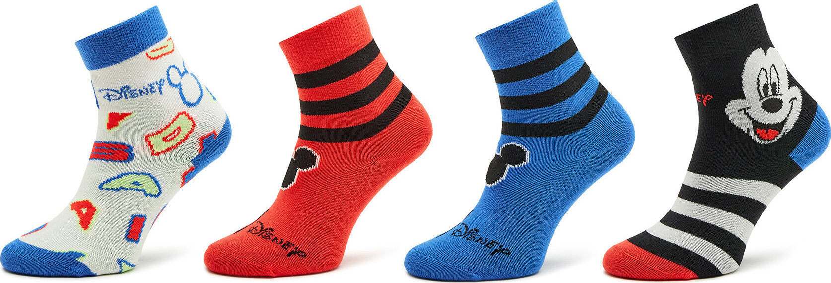 Sada 3 párů dětských vysokých ponožek adidas Mickey Mouse Crew Socks 3 Pairs IB6776 Barevná