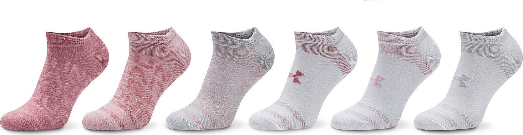 Sada 6 párů dámských ponožek Under Armour UA Essential 1382611 Růžová