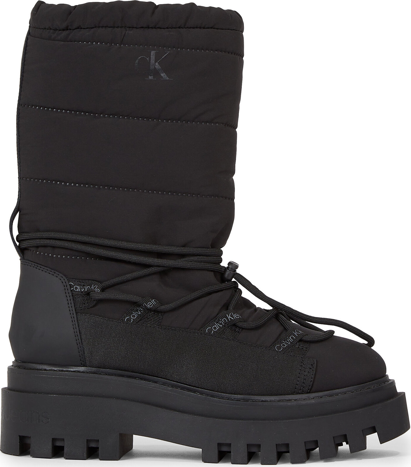 Sněhule Calvin Klein Jeans Flatform Snow Boot Nylon Wn YW0YW01146 Černá