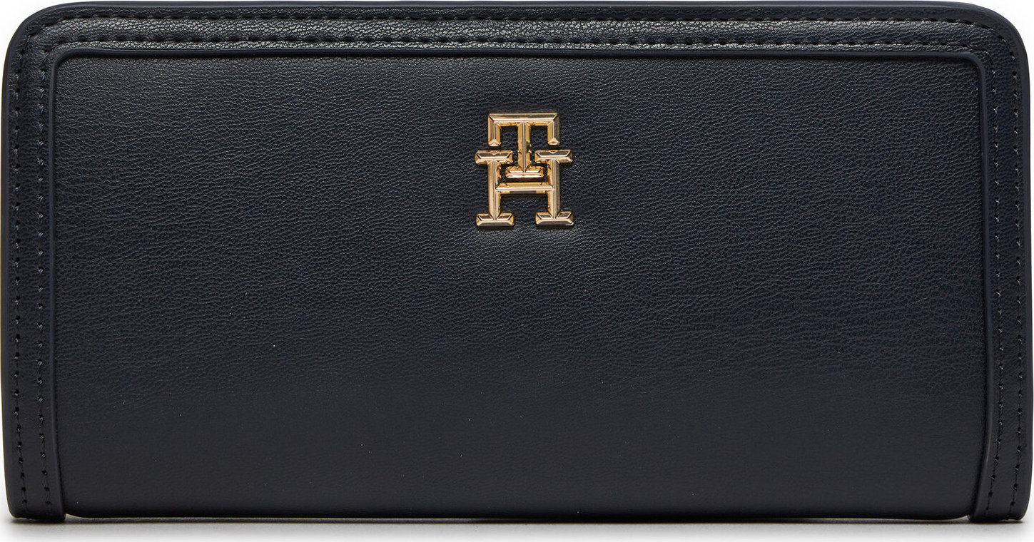 Velká dámská peněženka Tommy Hilfiger Th Monotype Large Slim Wallet AW0AW16210 Tmavomodrá