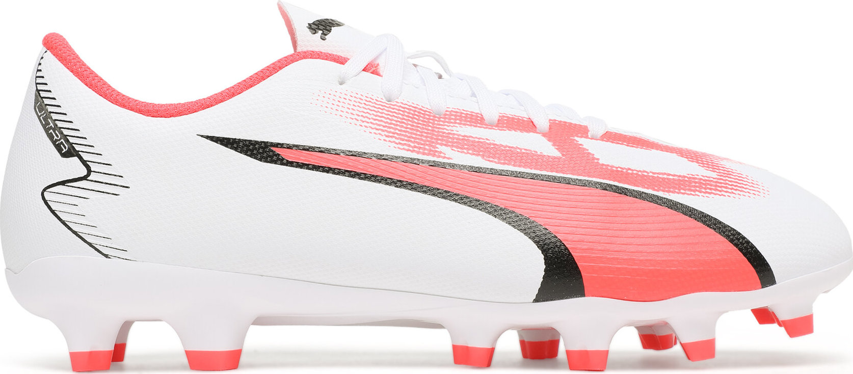 Boty na fotball Puma Ultra Play FG/AG Jr 107530 01 Bílá