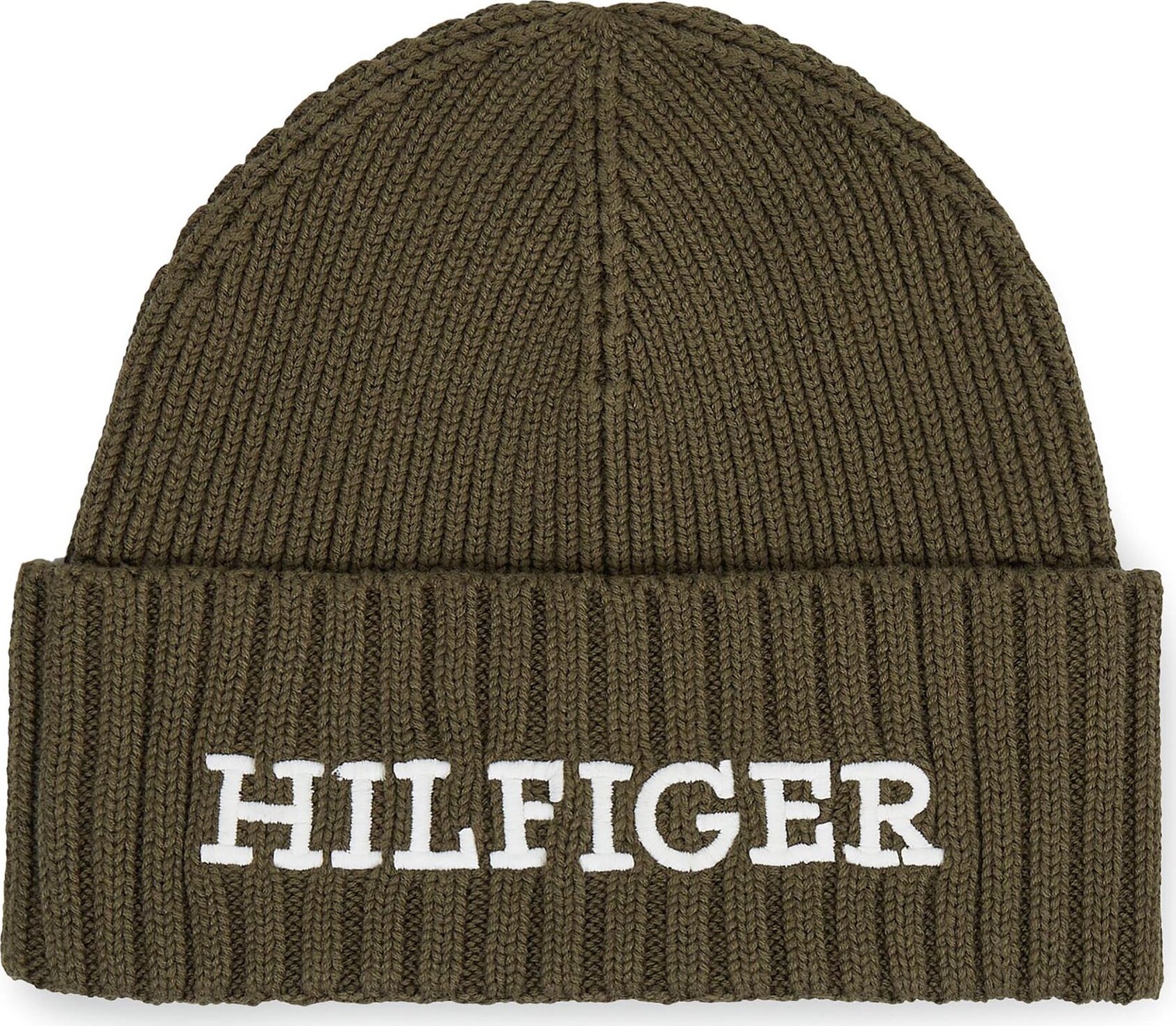 Čepice Tommy Hilfiger Monotype Beanie AM0AM11737 Zelená