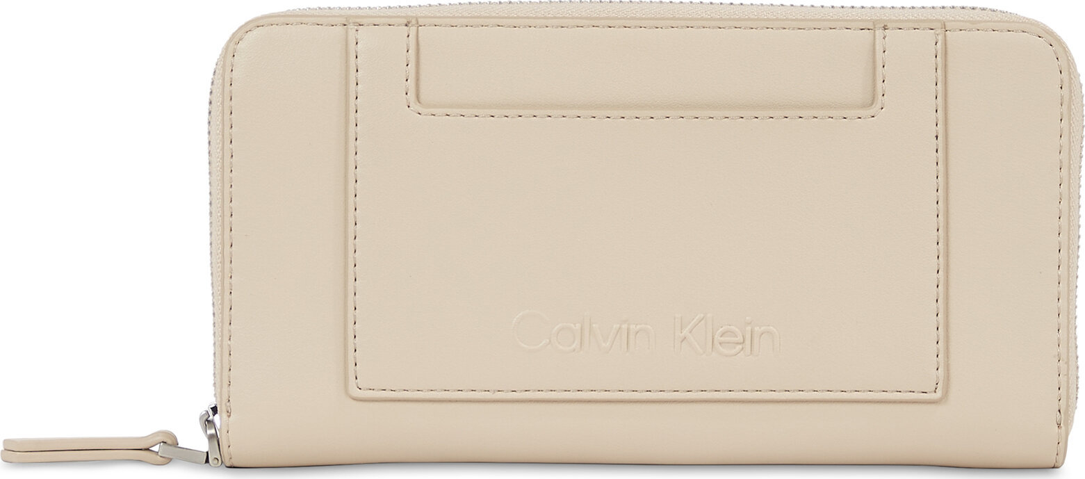 Dámská peněženka Calvin Klein Ck Set Zip Around Large K60K611089 Béžová