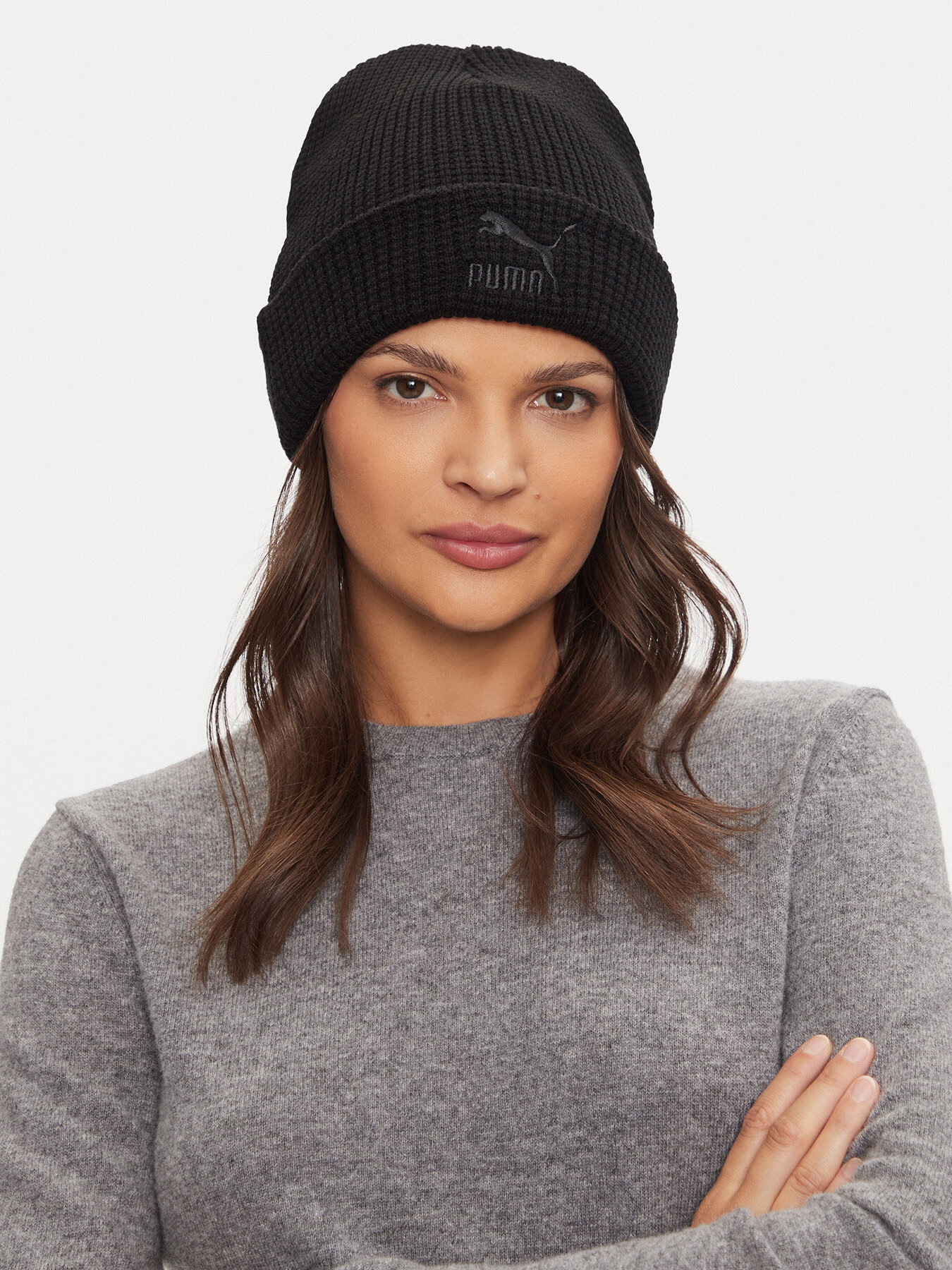 Čepice Puma Classics Mid Fit Beanie 025677 01 Černá