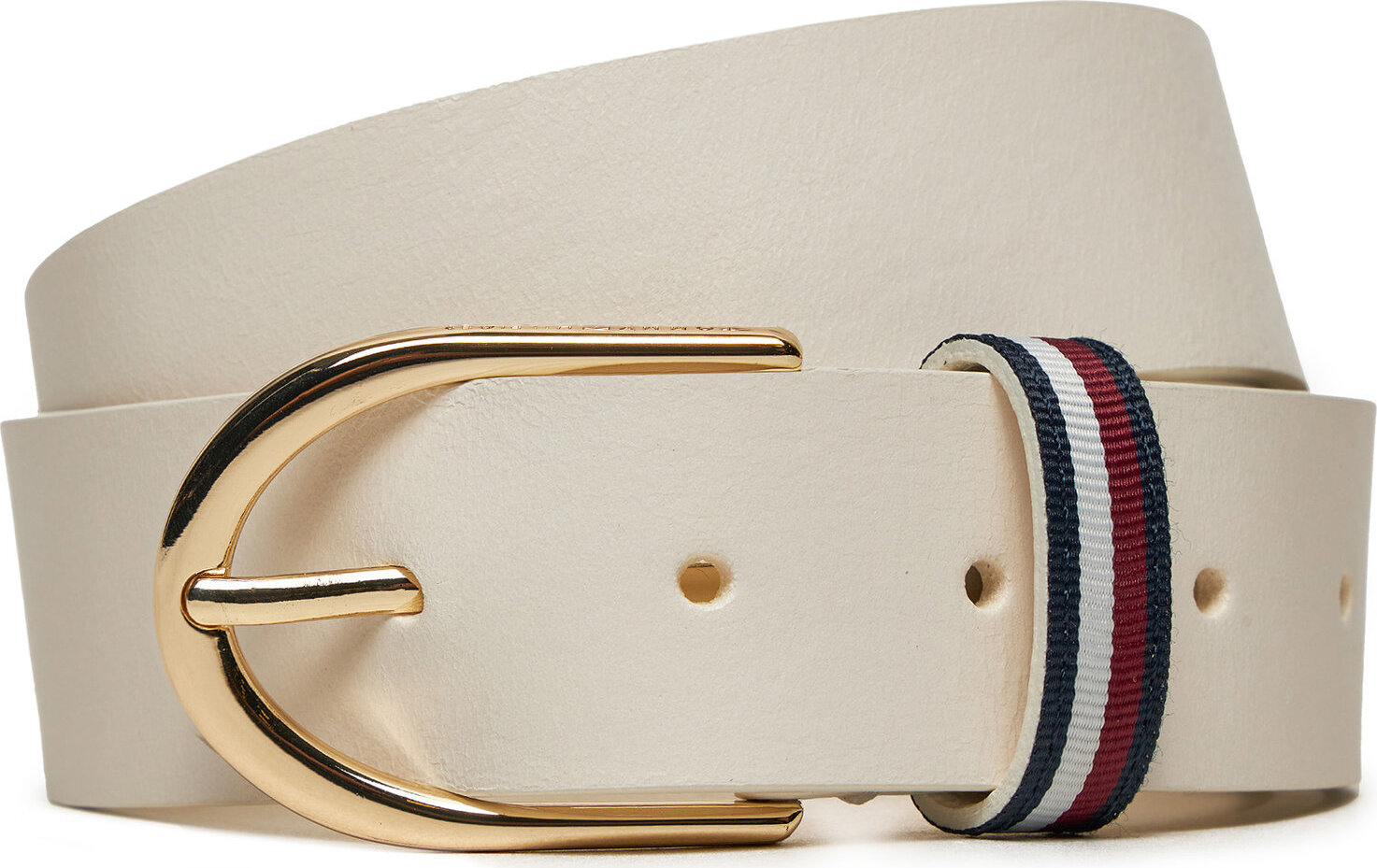 Dámský pásek Tommy Hilfiger AW0AW16596 Écru