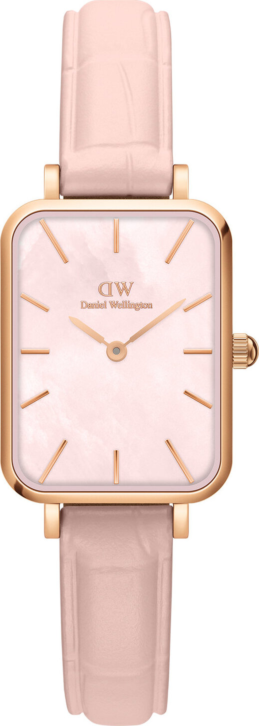 Hodinky Daniel Wellington Quadro Pressed DW00100508 Růžové zlato